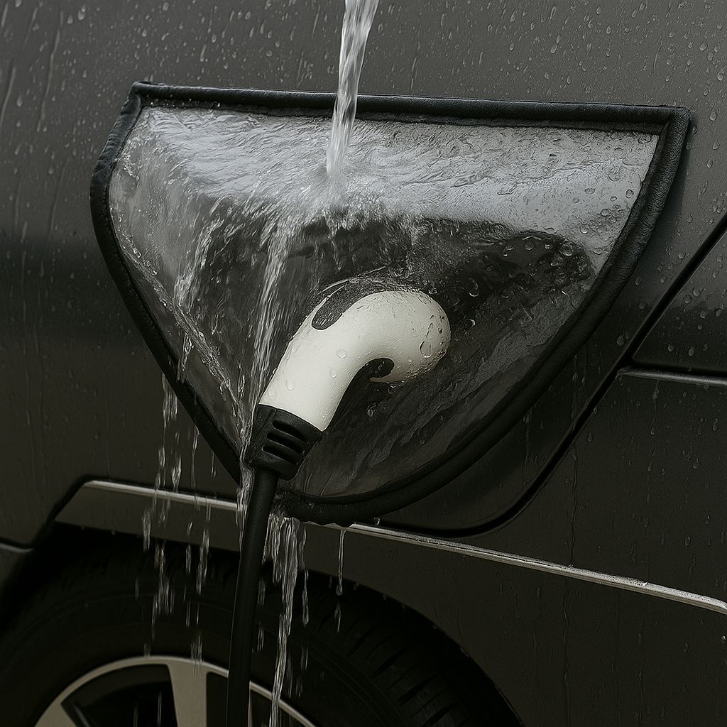 Cover Charger Mobil Listrik EV Anti Hujan Waterproof Universal Dracco - Hitam Harga 59,000 rupiah*Gratis Ongkir