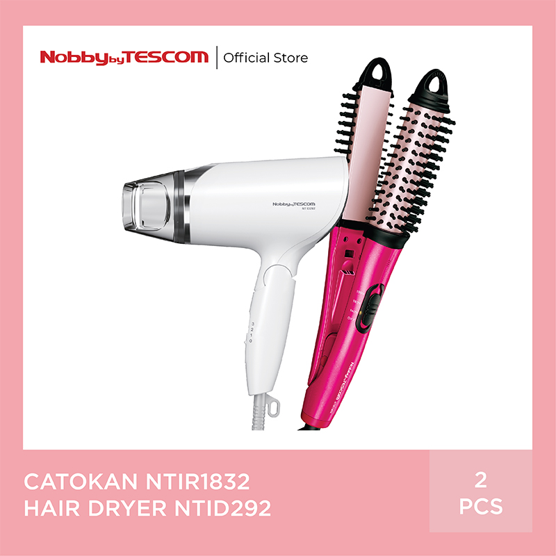 BUNDLING TESCOM 2 WAYS STRAIGHTENING IRON NTIR1832 - IONIC HAIRDRYER NTID292