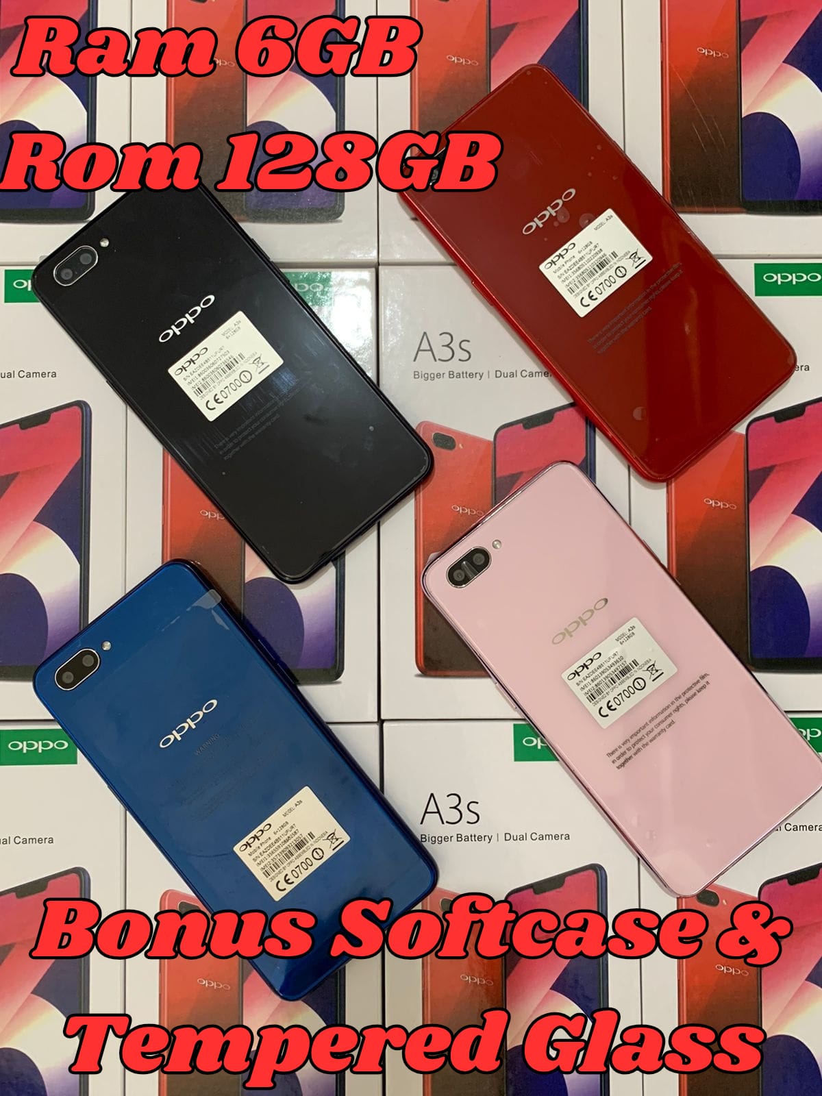 HP A3S RAM 6/128 GB Harga 529,000 rupiah*Gratis Ongkir