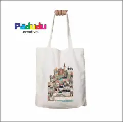 Tas Totebag Resleting quaint seaside town Tote Bag Wanita | Pria Tas Belanja