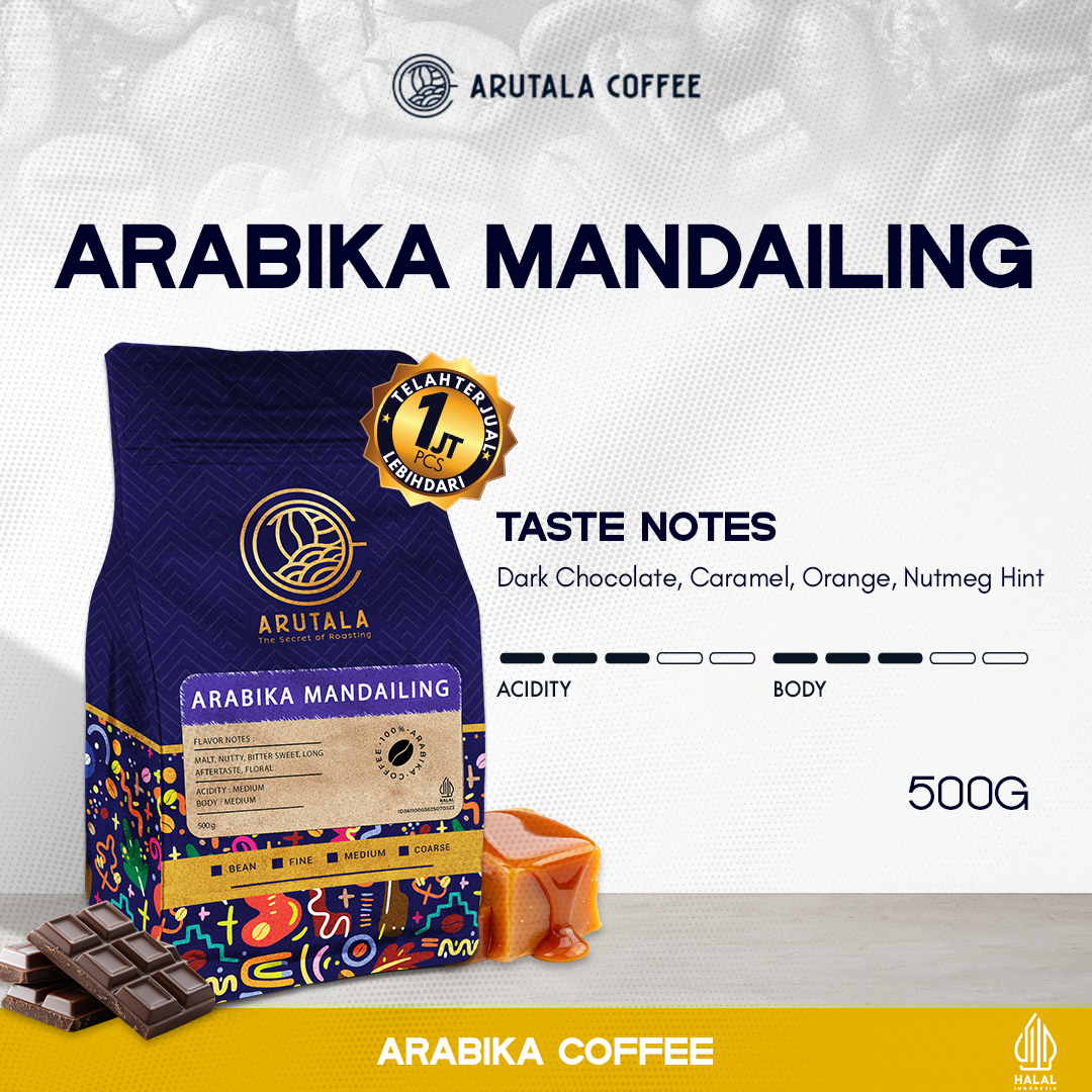 Arutala Mandailing Arabica Coffee 500 Grams