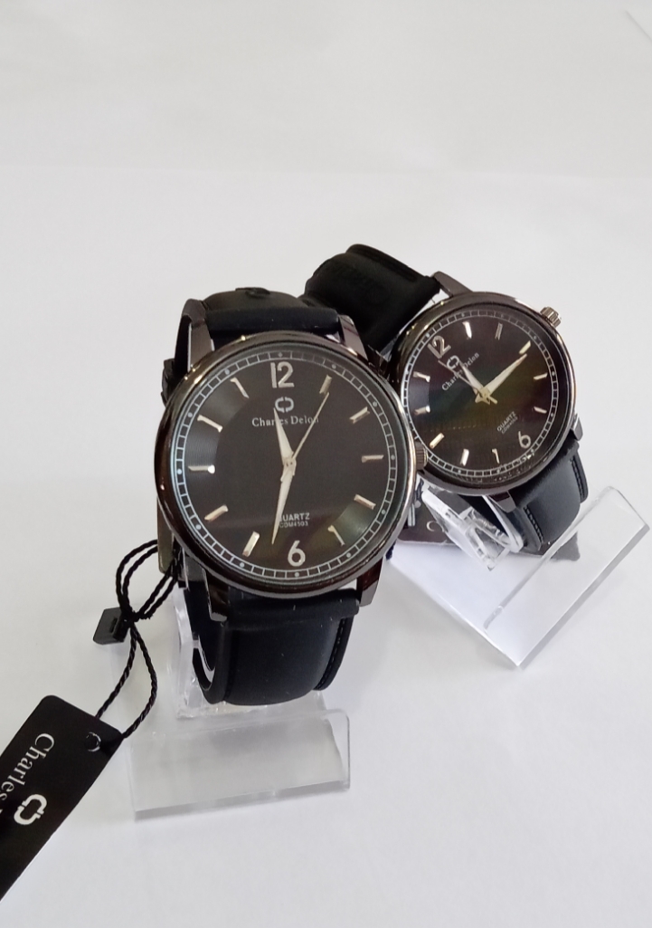 jam Tangan Charless Delon/jam tangan Couple Pria dan Wanita strap Karet Termurah