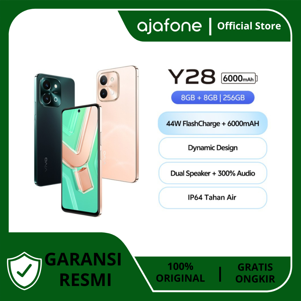 Vivo Y28 RAM 8/256GB original authorized warranty Harga 2,999,000 rupiah*Gratis Ongkir