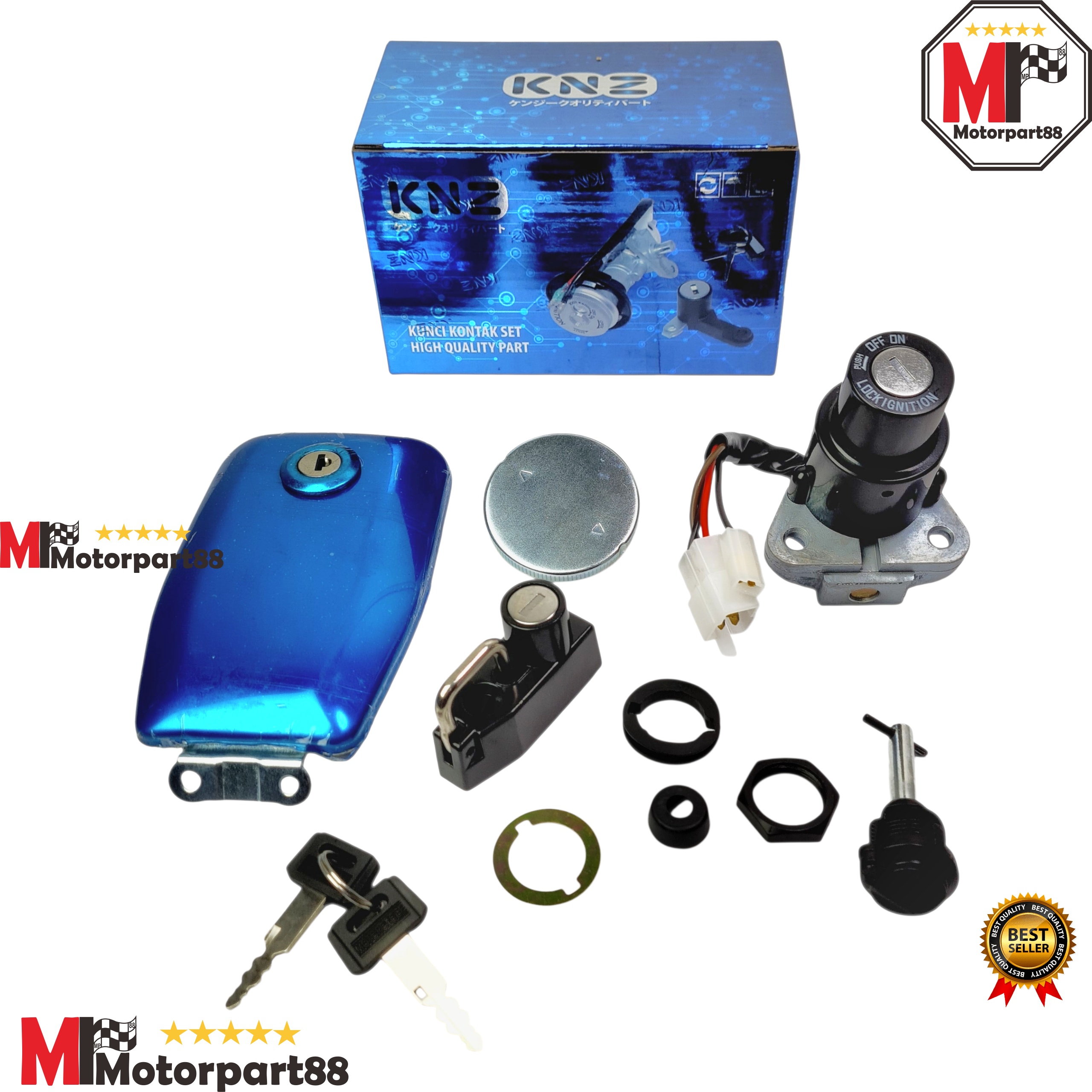 Ignition Key Assy complete ignition key Rx King new rxk new KNZ tank cap seat lock - Jenama KNZ Harga 195,750 Ringgit*Penghantaran Percuma