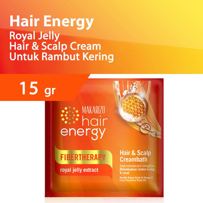 Makarizo Hair Energy Fibertherapy  Hair & Scalp Creambath Royal Jelly 15 gr