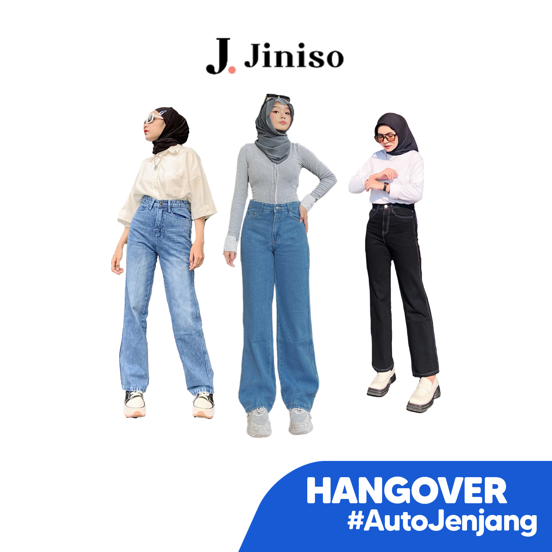 Jiniso - Highwaist Loose Hangover Jeans Vol. 2 Harga 159,500 rupiah*Gratis Ongkir