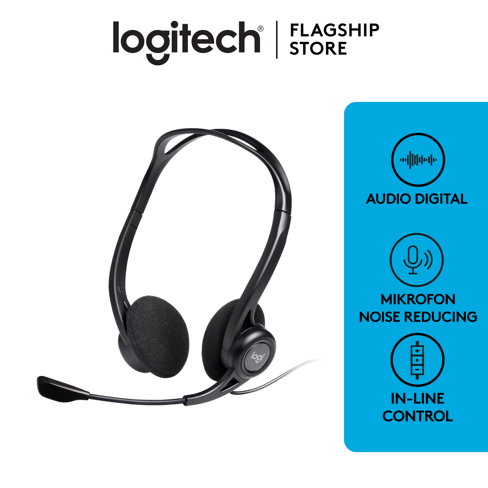 Logitech H150 Stereo Headset Cloud White Lazada Indonesia