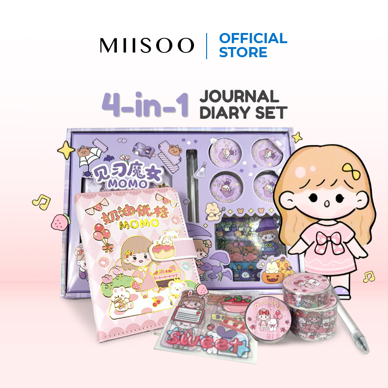 Miisoo Buku Diary Anak — Set Journal 4 in 1
