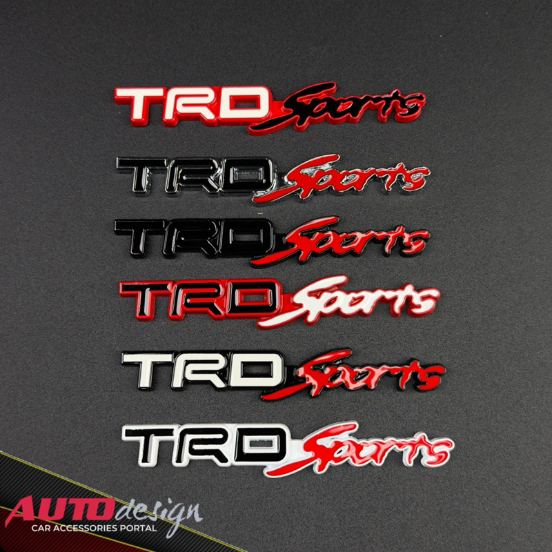 TRD Sports Emblem Stiker dan Grill Mobil Toyota Bahan Metal Dekorasi Logo Mobil Universal Harga 23,600 rupiah*Gratis Ongkir