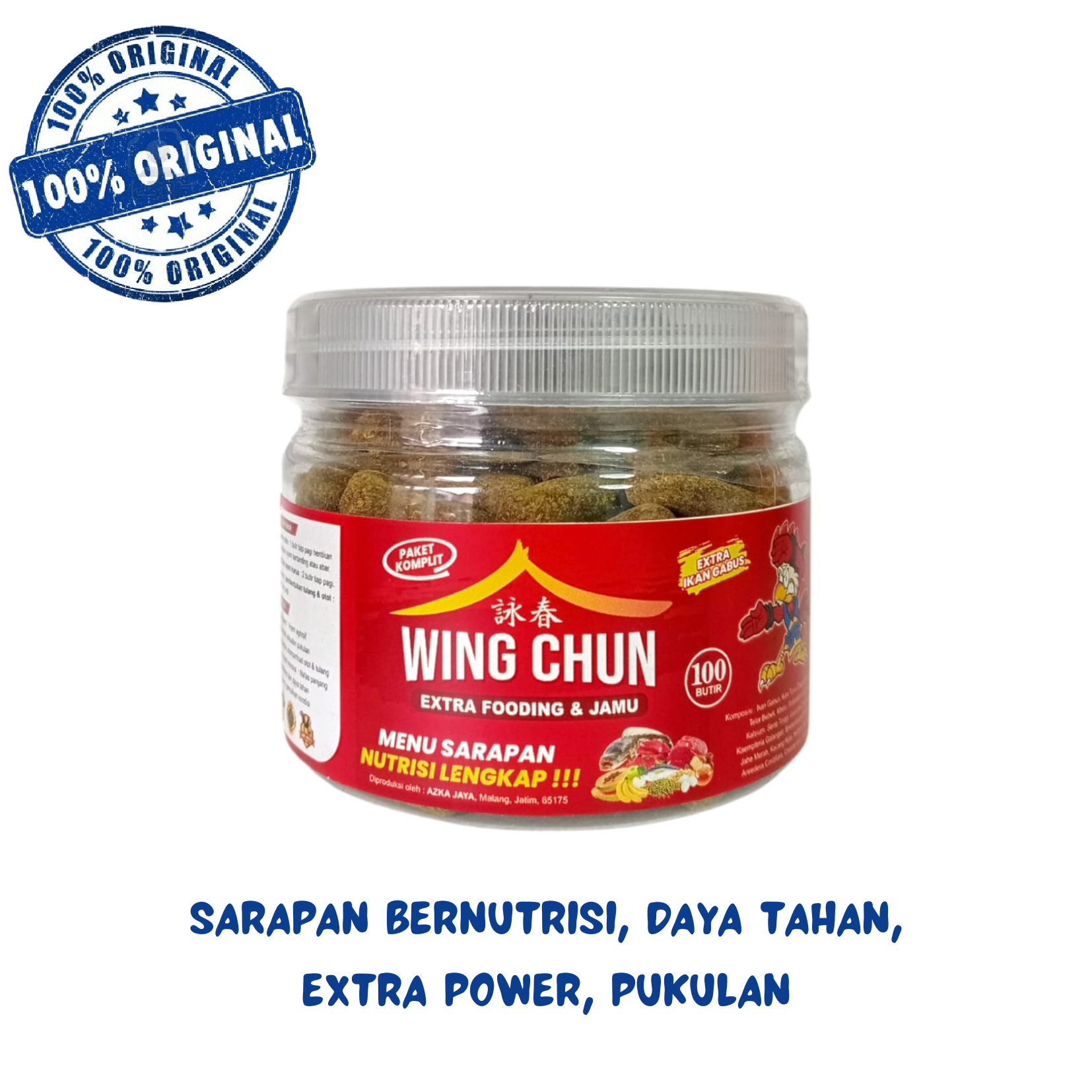 WING CHUN TOPLES (100 BUTIR) - extrafooding dan jamu ayam bernutrisi lengkap Harga 49,865 rupiah*Gratis Ongkir