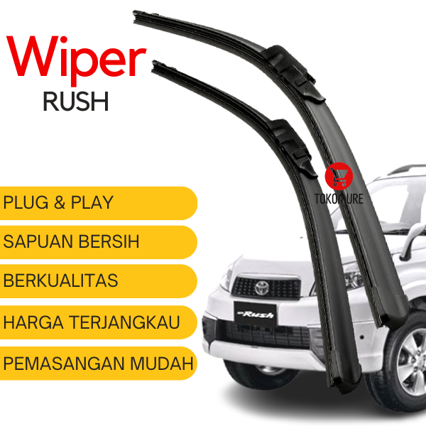 WIPER MOBIL TOYOTA RUSH 2006 -2016 FRAMELESS WIPER MOBIL RUSH LAMA Giá 34,800 Đồng*Miễn phí vận chuyển