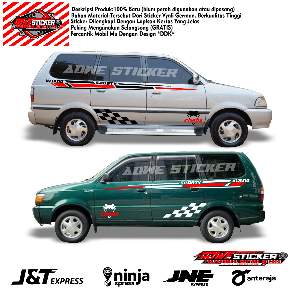 Stiker Mobil Kijang Super Stiker Body Kijang Super Stiker Kijang Super Cutting Sticker Terbaru Harga  260,000 Ringgit*Penghantaran Percuma