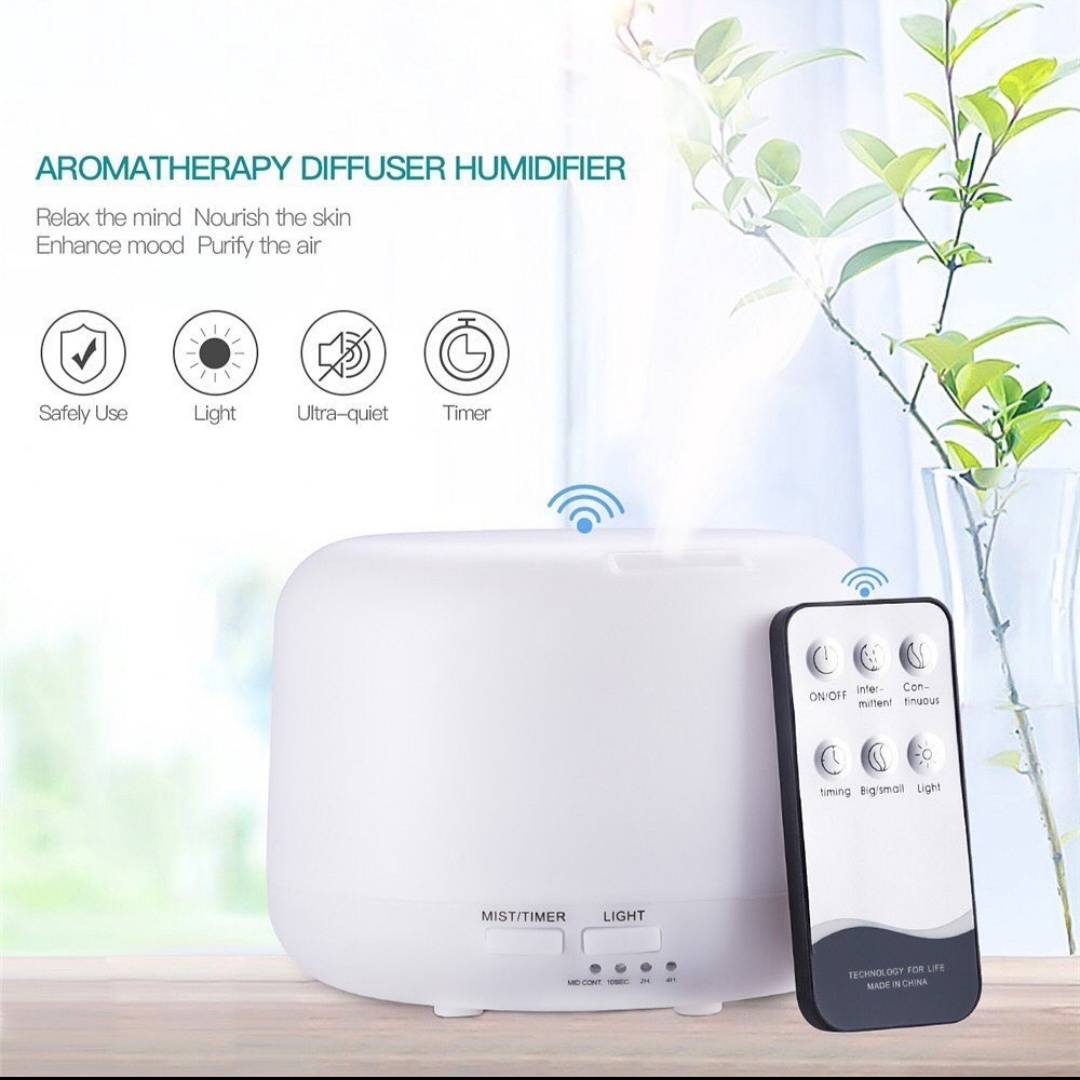 Diffuser Ultrasonic 500ml - aromaterapi Kesehatan Udara - Pelembab Udara