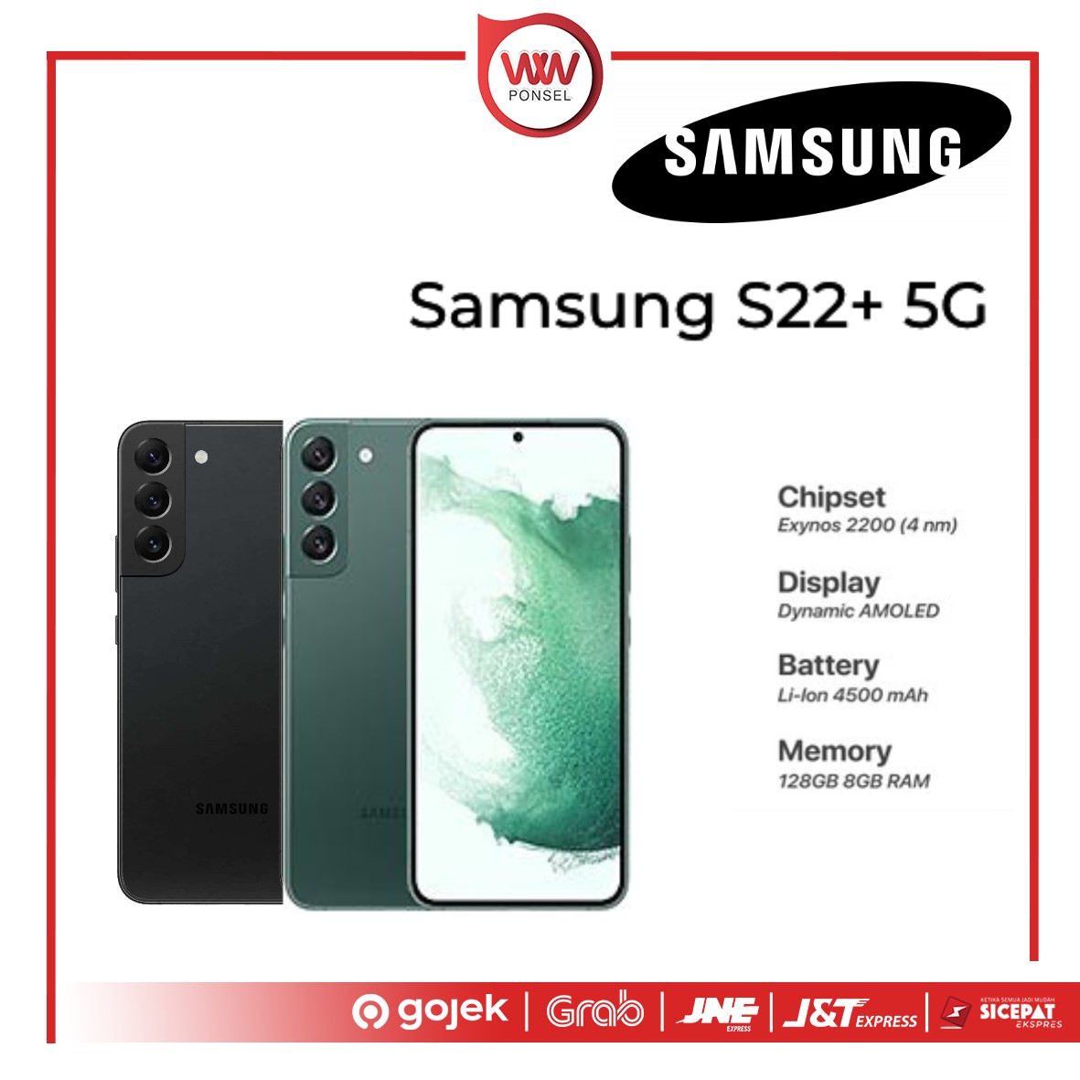 Hp Samsung S22+ 5G Ram 8GB Internal 256GB Garansi Resmi Giá 15,999,000 Đồng*Miễn phí vận chuyển
