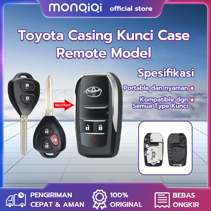 Toyota Casing Kunci Case Remot Model Lipat Toyota Casing Kunci Remot Model 2 tombol 3 tombol Gantungan Kunci Sarung dompet stnk Casing Remote Mobil Giá 107,000 Đồng*Miễn phí vận chuyển