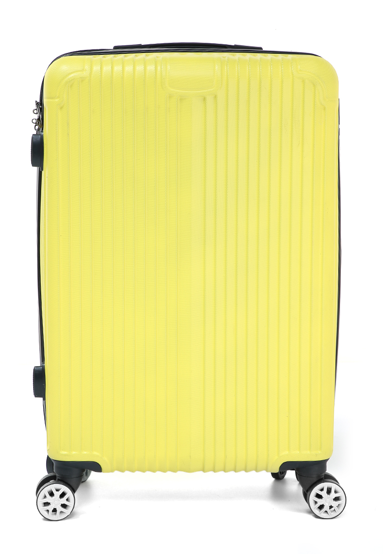 Lazada Indonesia - Hamlin Lemno Koper Suitcase Size 24 Inch Bottle Holder Tas Travel Wheel Luggage Bag Material Fiber 8017 ORIGINAL – Yellow