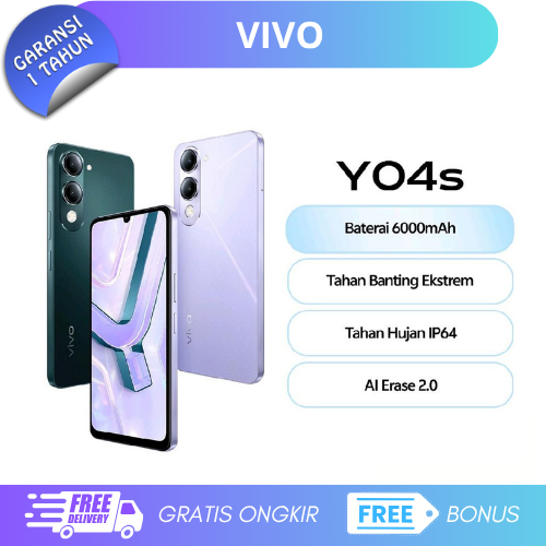 Vivo Y04S 4/64Gb - Unisoc T612 - Ips Lcd - 1600 X 720 Pixels (Hd+) Giá 1,182,000 Đồng*Miễn phí vận chuyển
