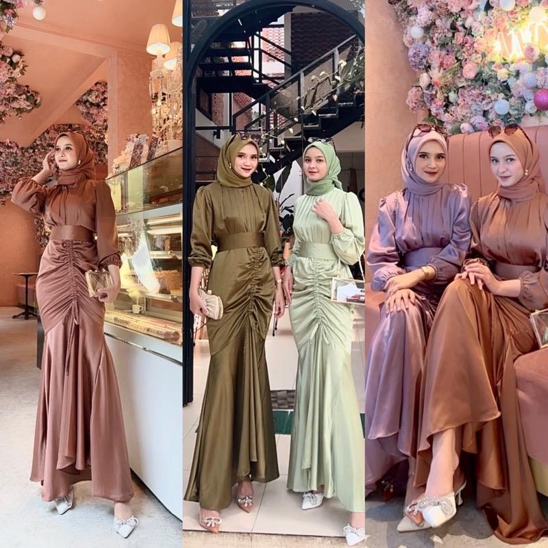 Baju dress satin hotsell