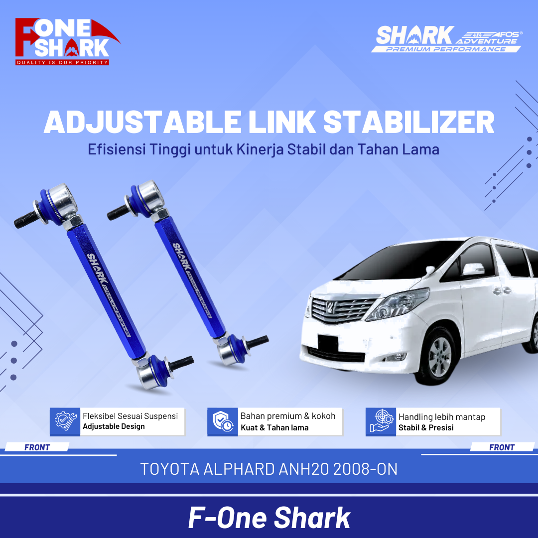 F-one shark FOS front sway bar link stabilizer link Stabil adjustable adj Toyota Alphard anh20 2008-on premium Giá 1,190,000 Đồng*Miễn phí vận chuyển