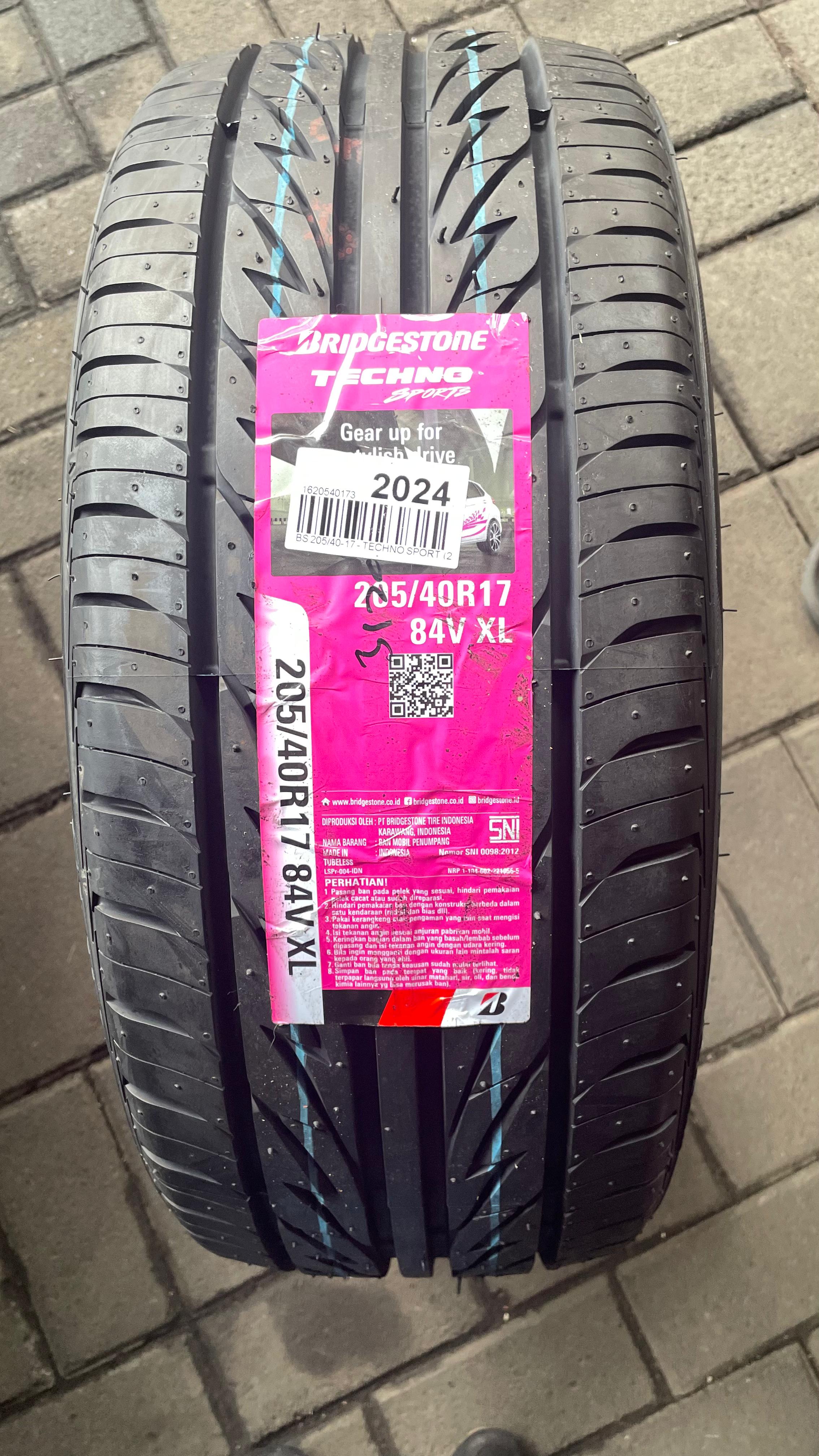 Bridgestone Techno 205/40 R17 Car Tires – Suitable for Honda Jazz, Toyota Yaris, Suzuki Swift, Mazda 2, Mini Cooper in 2024 Harga 1,119,500 rupiah*Gratis Ongkir