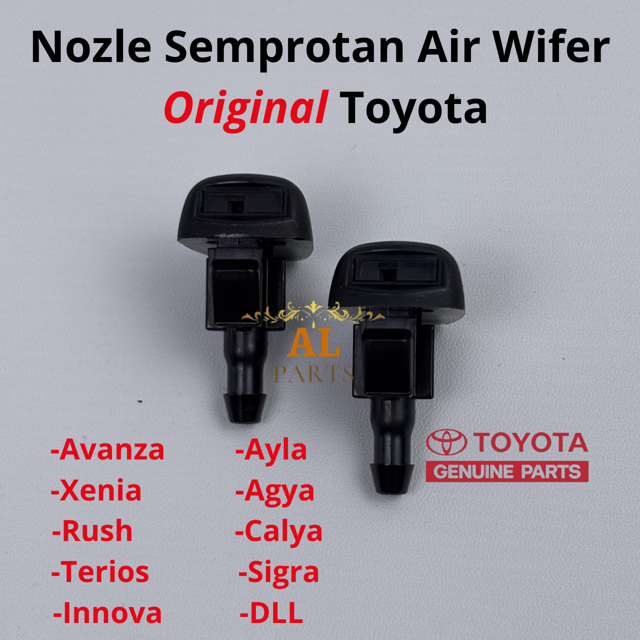 Nozle Toyota Avanza, Xenia, Rush, Terios, calya, Sigra, Ayla, Agya, Innova, etc wiper air sprayer Harga 10,000 rupiah*Gratis Ongkir