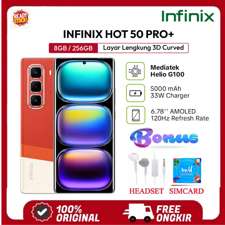 Infinix Hot 50 Pro Plus Helio G100 Ram 8Gb Rom 256Gb Warranty - 8/256 Gb, Black Harga  1,557,440 Ringgit*Penghantaran Percuma