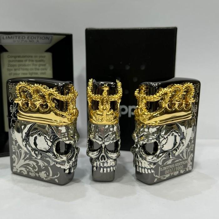 ZIPPO SKULL CROWN BLACK GOLD 3D LIMITED EDITION RARE - GHOSTORE7 Harga  4,493,000 Ringgit*Penghantaran Percuma