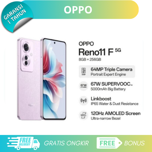 Oppo Reno 11F 5g 8/256Gb - Nfc- Mediatek Dimensity 7050 Harga 2,400,000 rupiah*Gratis Ongkir