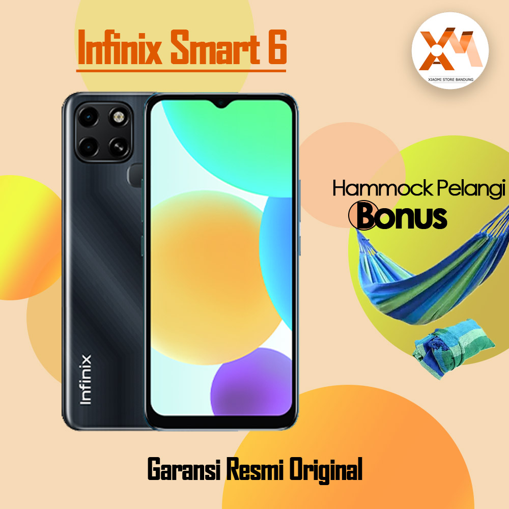 Infinix Smart 6 2GB/32GB Smartphone HP Murah Baterai 5200mAh [COD / GRATIS ONGKIR / GARANSI RESMI]