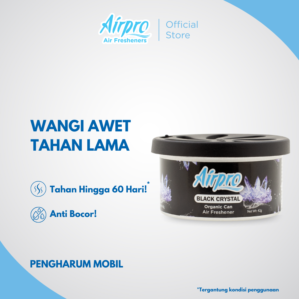 Airpro Organic Can Black Crystal - Parfum Mobil Ruangan Harga 44,400 Ringgit*Penghantaran Percuma