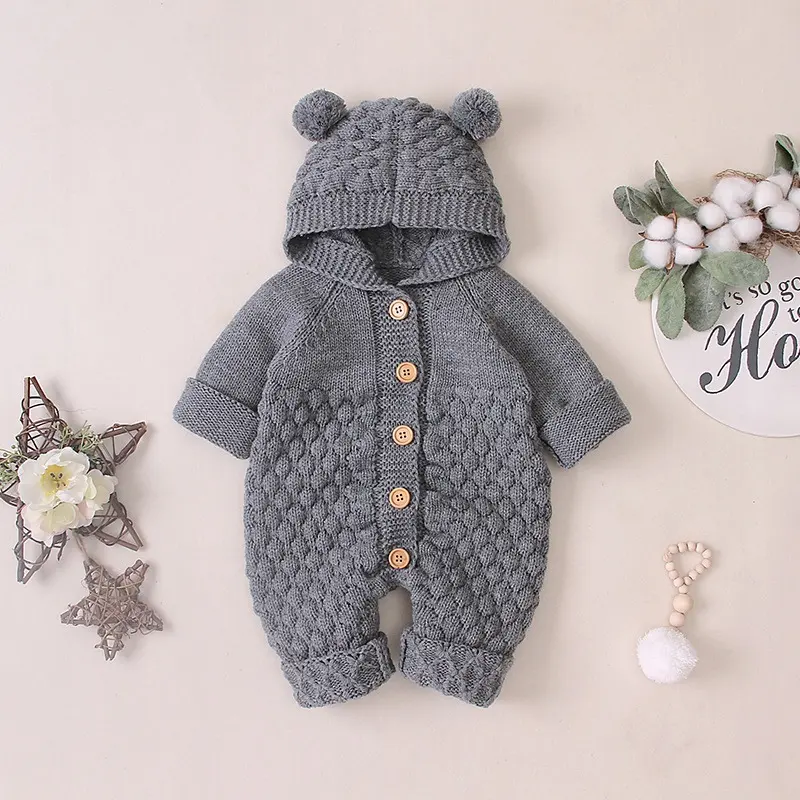 knitted baby snowsuit