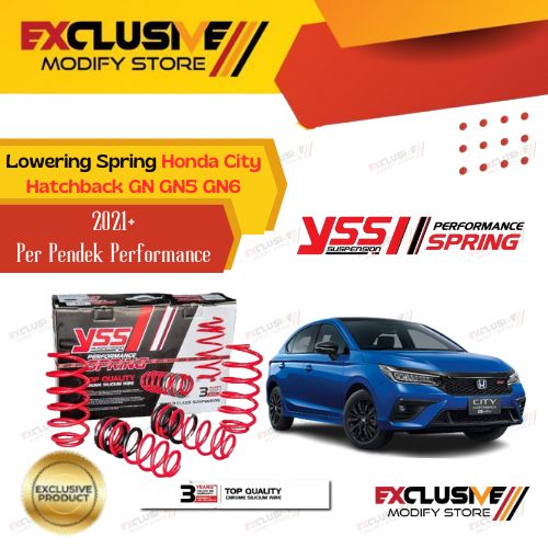 YSS lowering spring kit Honda City hatchback (2021 +) GN gn5 gn6 original Thailand performance per Pendek Harga 3,000,000 rupiah*Gratis Ongkir