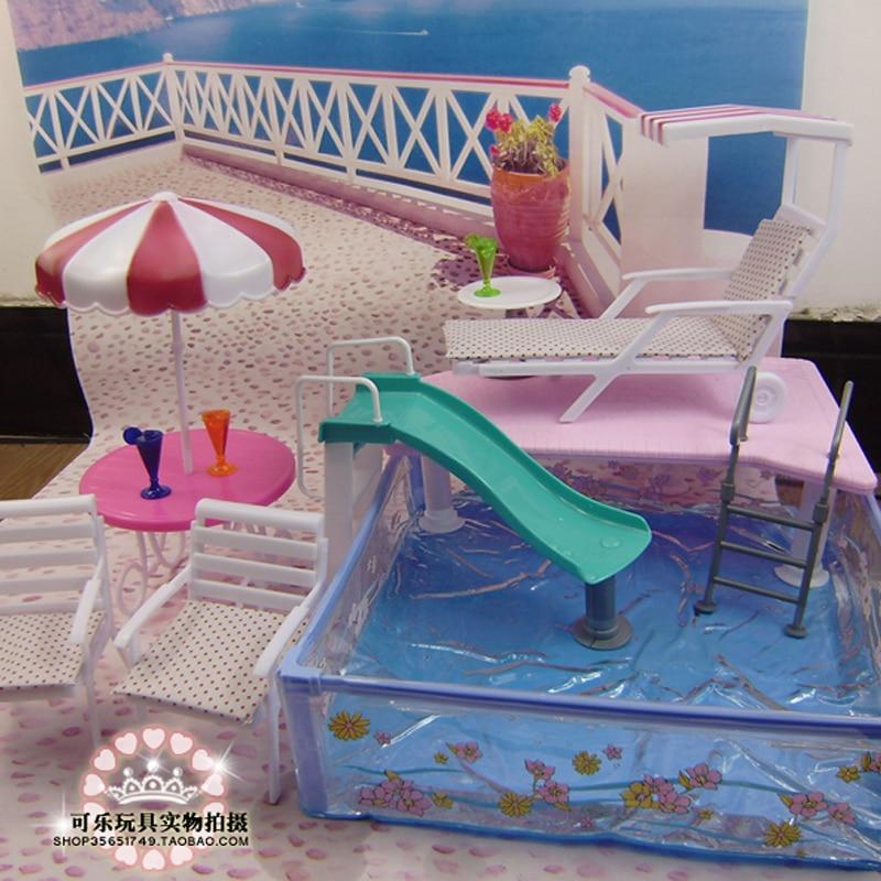 barbie doll pool set