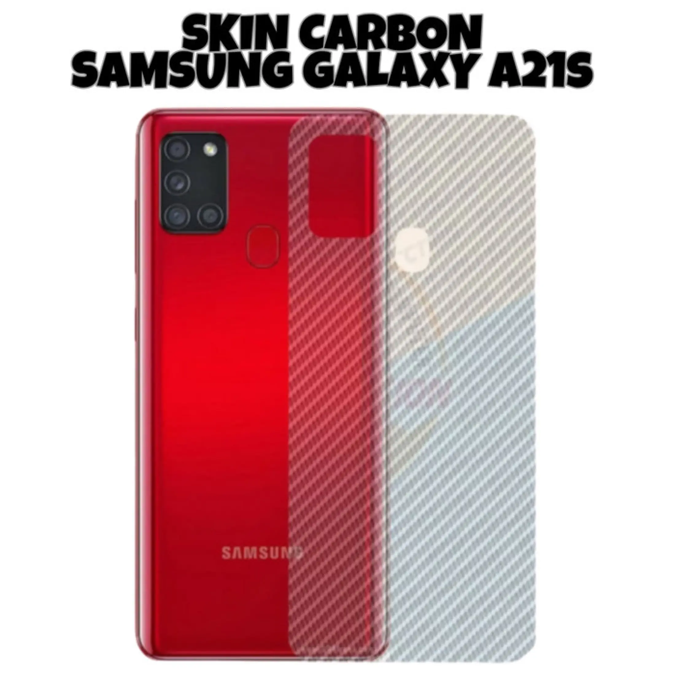 Skin Carbon Samsung Galaxy A21s Anti Gores Belakang Garskin Back Transparan Motif Putih Transparan Lazada Indonesia