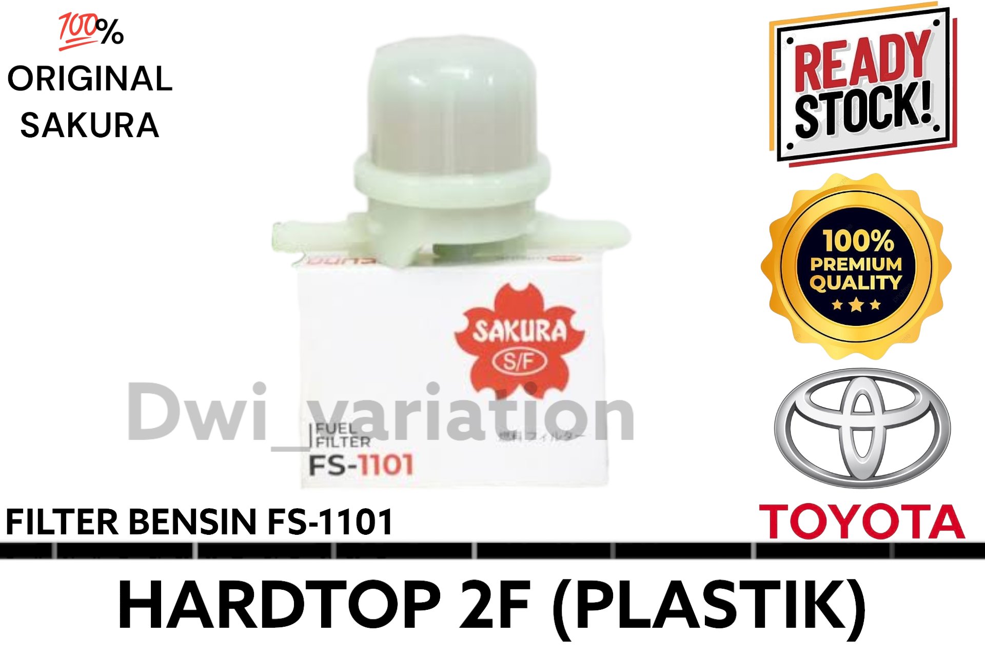 FILTER BENSIN TOYOTA HARDTOP 2F MODEL PLASTIK ORIGINAL PRODUK SAKURA FS-1101 Harga 33,000 rupiah*Gratis Ongkir