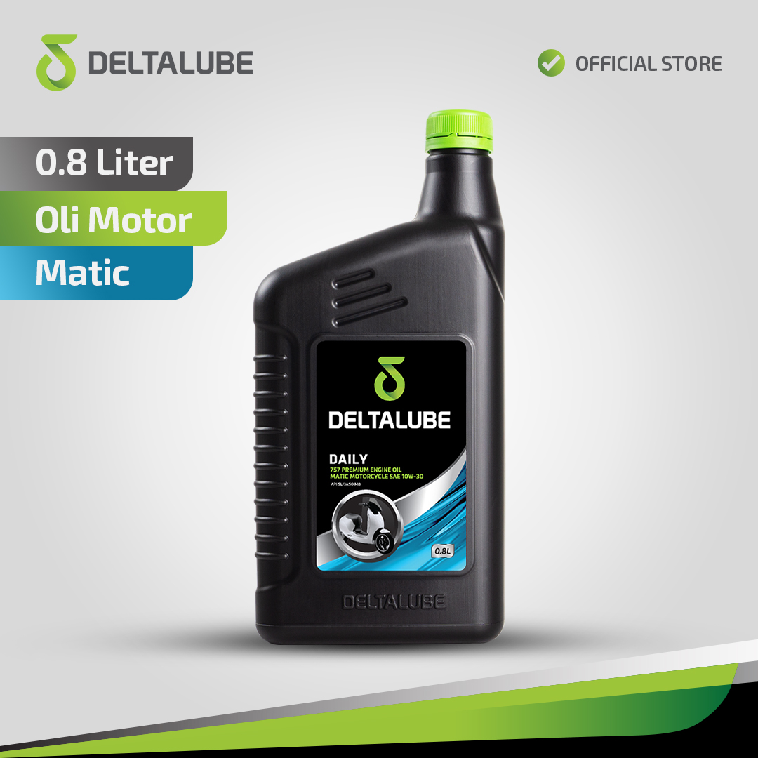 Deltalube Daily 757 Premium SAE 10W-30 Matic Motorcycle 0,8 Liter Harga 77,500 rupiah*Gratis Ongkir