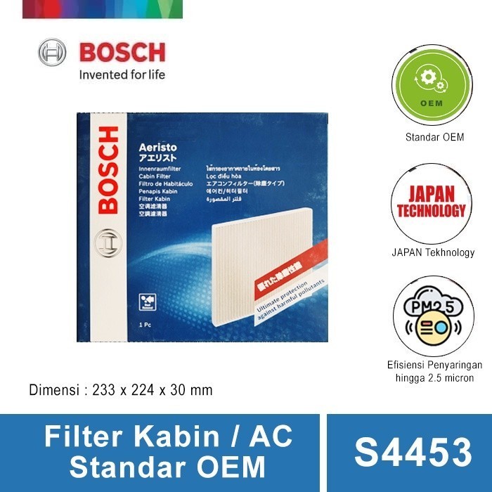 Bosch S4453 Filter Kabin dan Filter AC Mobil Odyssey gen 2 dan gen 3 Harga 83,725 rupiah*Gratis Ongkir