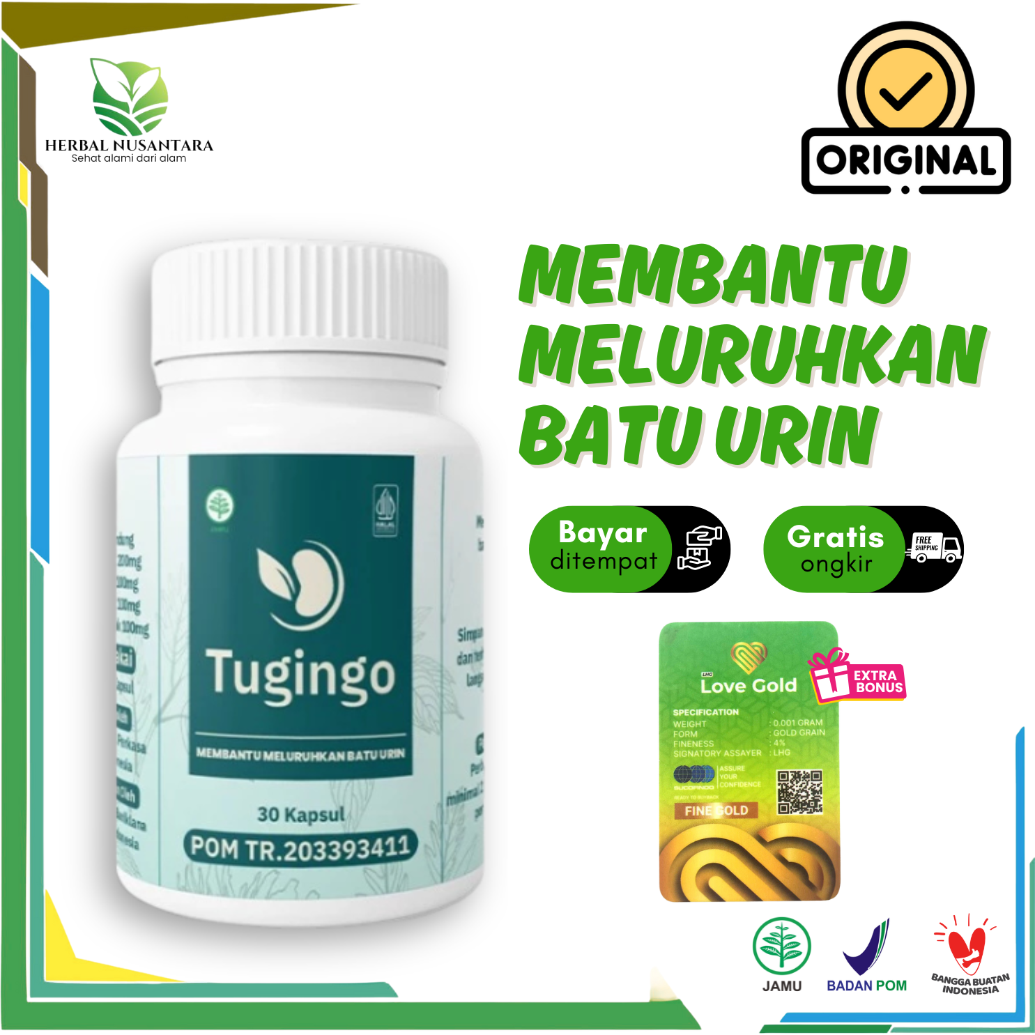 Tugingo Obat Batu Ginjal Atasi Asam Urat Herbal Mengatasi Berbagai Macam Masalah Pada Ginjal Harga 195,000 rupiah*Gratis Ongkir