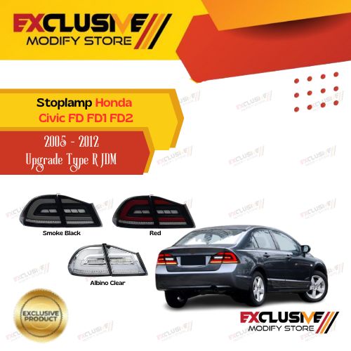 Honda Civic FD FD1 FD2 (2005 - 2012) updatehonda civic FD FD1 FD2 (2005 - 2012) upgrade stoplamp ce stoplamp ceremony full led specs JDM Type R style Harga 3,785,000 rupiah*Gratis Ongkir
