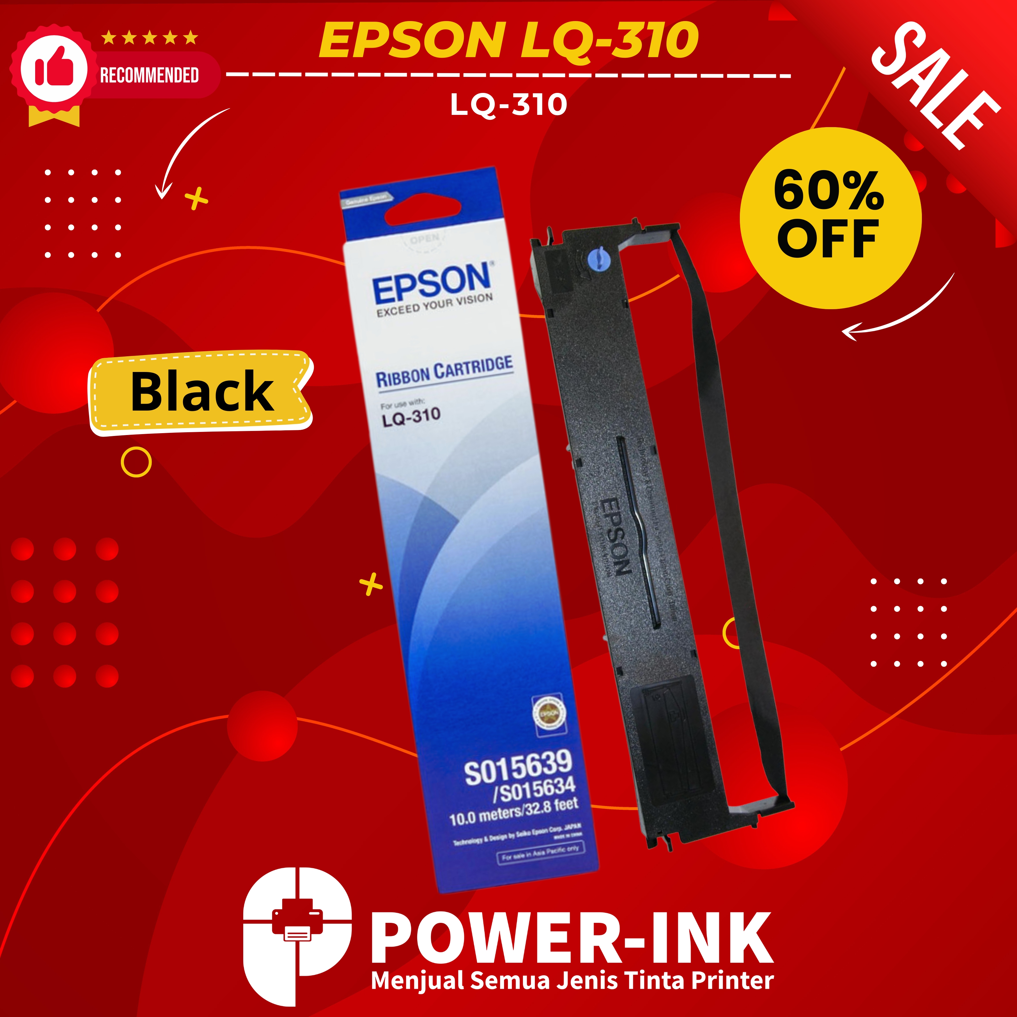 EPSON LQ-310 RIBBON Harga 35,000 rupiah*Gratis Ongkir