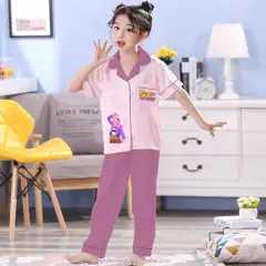 Ciawaw-DTF child long and short sleeve nightgown 3-10 years old/premium cotton