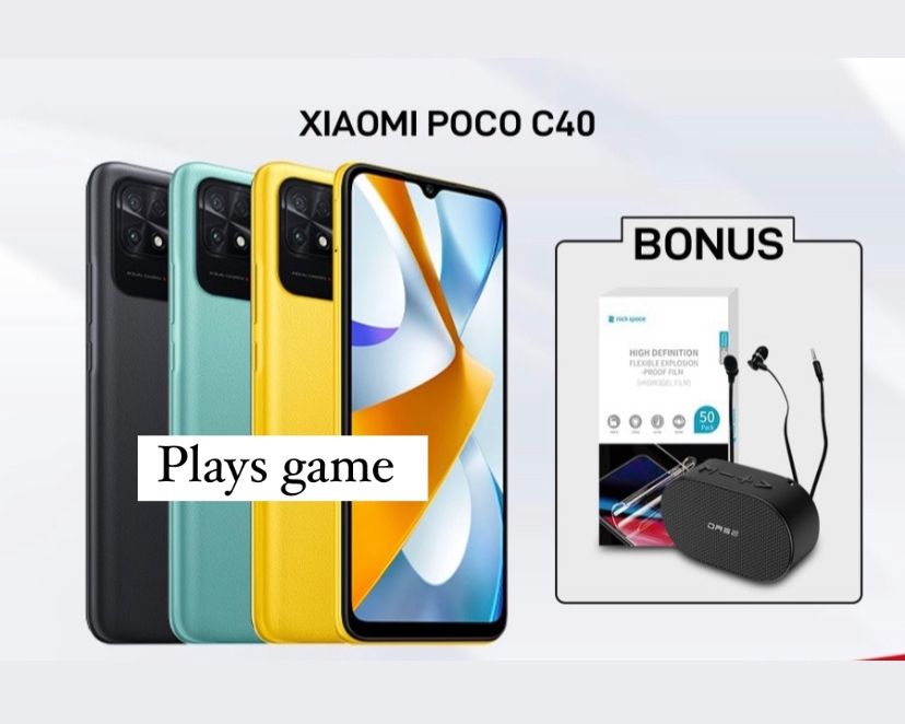 Xiaomi Official POCO C40 (4/64GB) 6000mAh Layar Besar 6,71" 13MP Dual Kamera Desain Bertekstur Anti Sidik Jari Harga  1,350,000 Ringgit*Penghantaran Percuma
