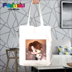 Totebag kai exo Vintage aesthetic Zipper Custom | Tote bag wanita Totebag Pria