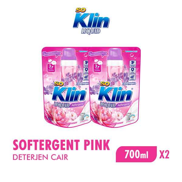 [Paket isi 2] So Klin Deterjen Cair Soft 700ml Harga 21,800 rupiah*Gratis Ongkir