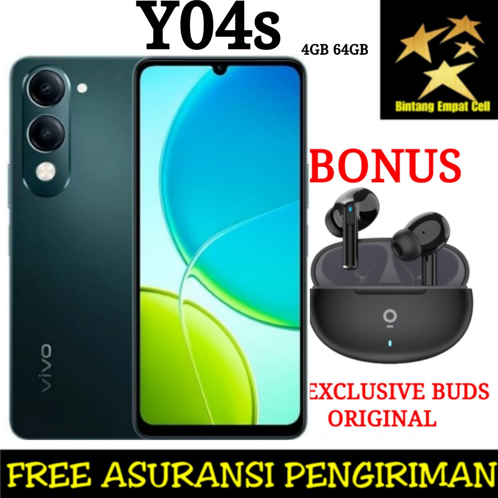 Vivo Y04S 4/128 & 4/64 Official Warranty Giá 1,349,000 Đồng*Miễn phí vận chuyển