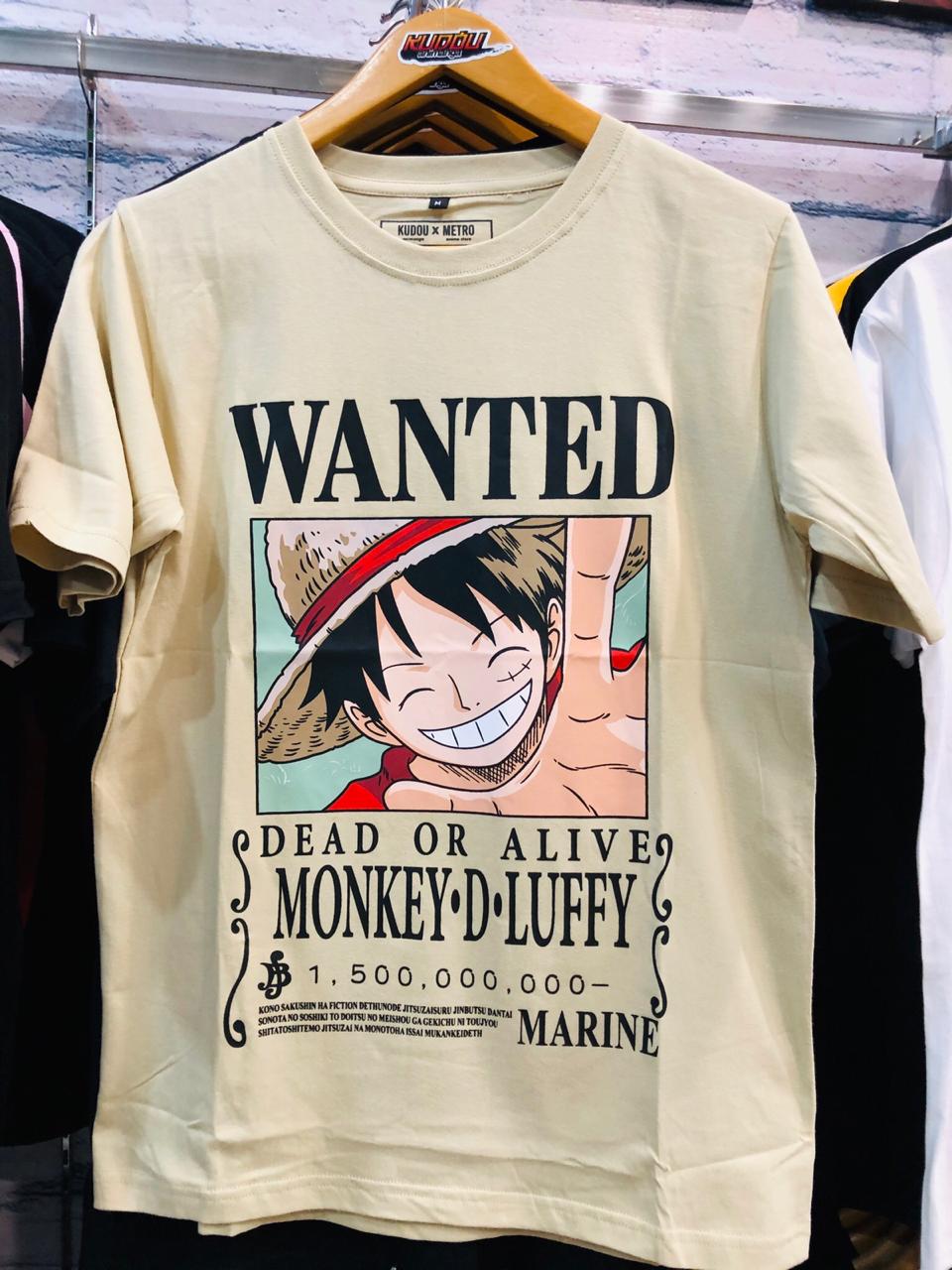 Tshirt Luffy Wanted Bounty Onepiece 