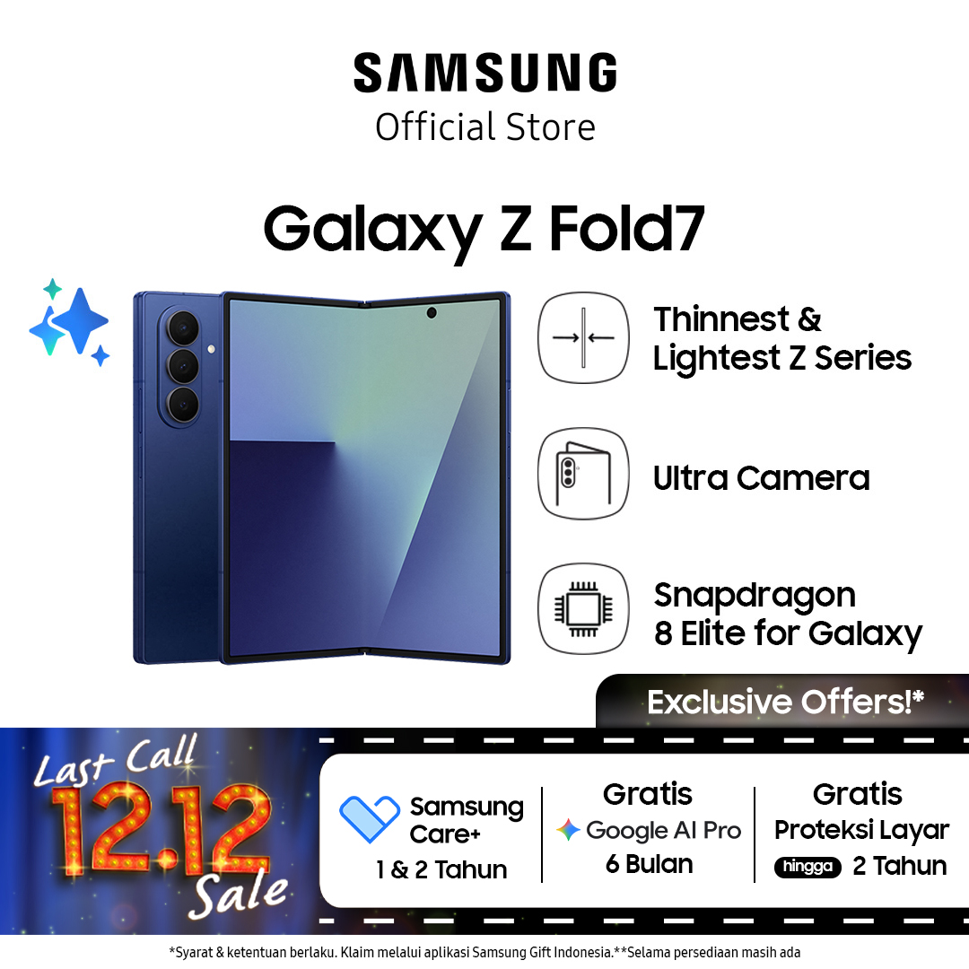 Samsung Galaxy Z Fold7 12/256Gb - Ai Smartphone | Thin Folding Cellphone | 200Mp Camera Harga  28,499,000 Ringgit*Penghantaran Percuma