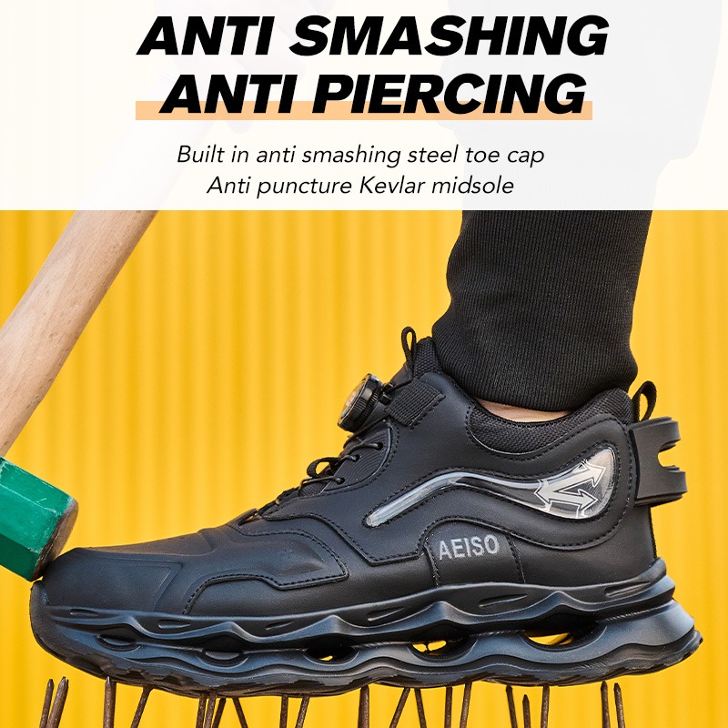 Aeiso Swivel Strap Sporty Casual Black Shoes for Men and Women, Lightweight, Comfortable and Fashionable with Extra Protection Harga  369,800 rupiah*Gratis Ongkir