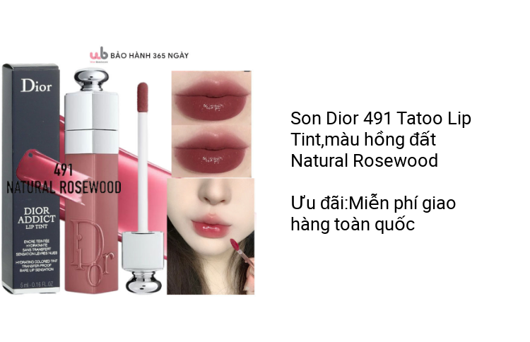 New Dior Addict Lip Tattoo coloured tint  bare lip sensation  extreme  weightless wear 491 Natural Rosewood  Amazoncomau Beauty