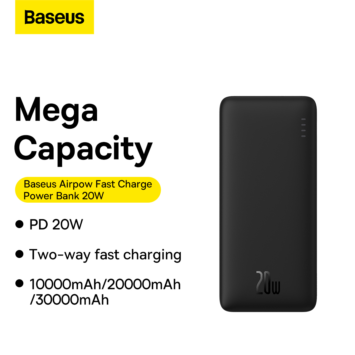 Baseus Powerbank Airpow 10000mAh 20W 3A USB Type C PD Power Delivery Fast  Charging Quick Charge Power Bank 10000 mAh Ori Original